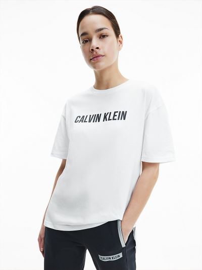Calvin Klein Ruhák HU779799 | Calvin Klein Boyfriend Gym Női Póló Világos Fehér